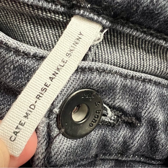 Rag & Bone Cate Mid-Rise Skinny Zip Ankle Abbey Road Moto Jeans Denim Women’s 27 - Picture 9 of 10